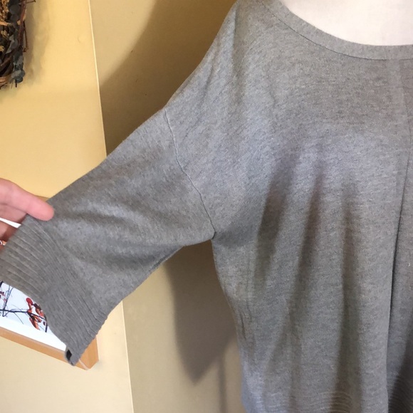 CYRUS Size 2X Scoopneck Ribbed Trim Tunic length Soft Gray Classic $88 NEW - Picture 5 of 16